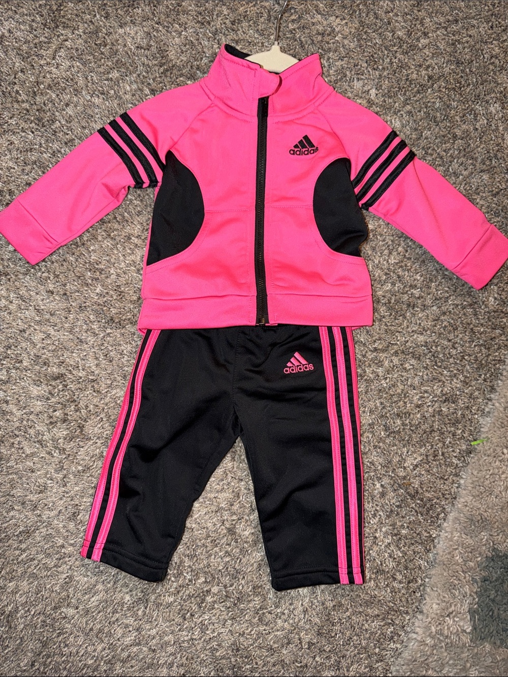 Adidas Kids Pink and Black Athletic Set